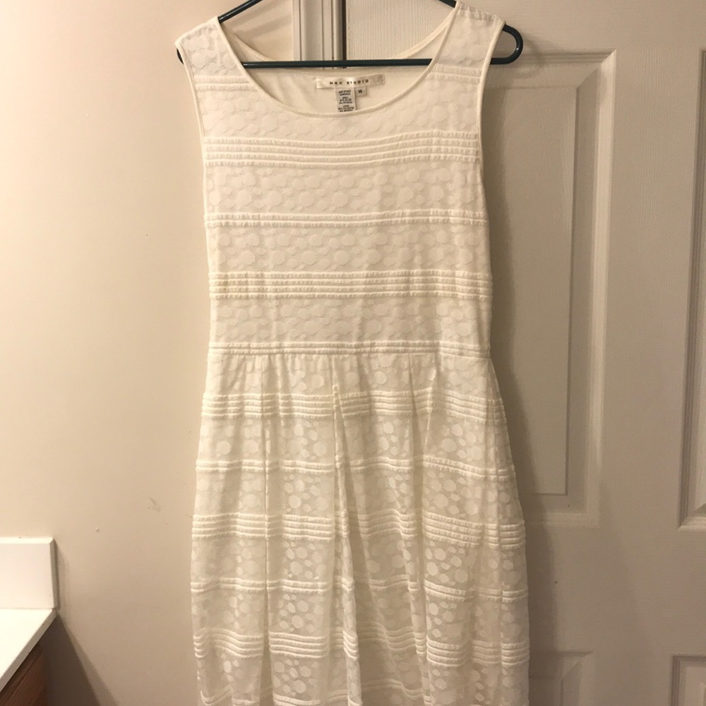 Max Studio White Lace Dress